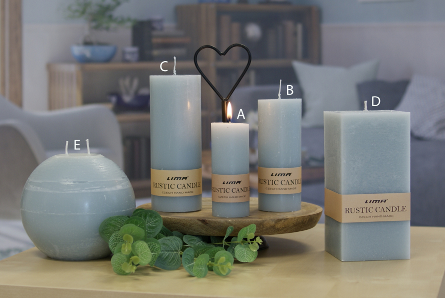 Odlévané svíčky "Rustic candle" šalvěj/43